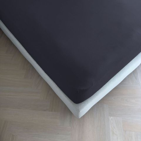 Kayori Emma Topper Hoeslaken Katoen-Satijn Navy